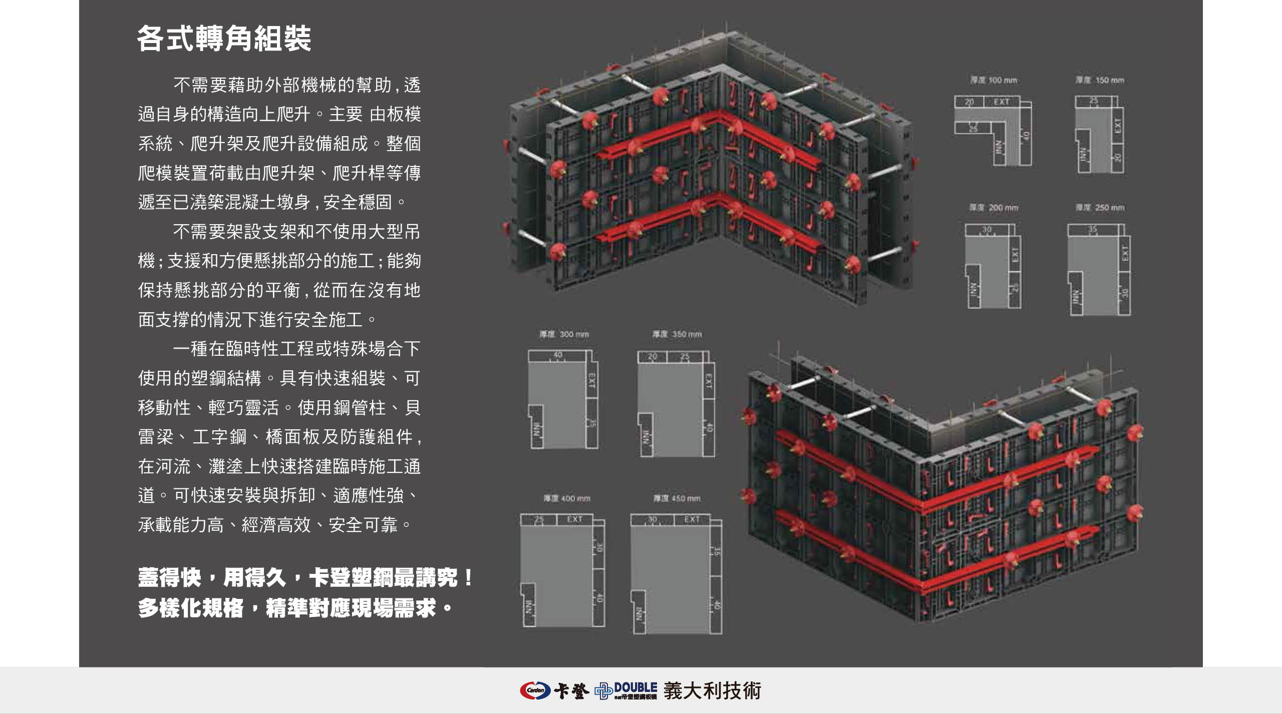 各式轉角組裝